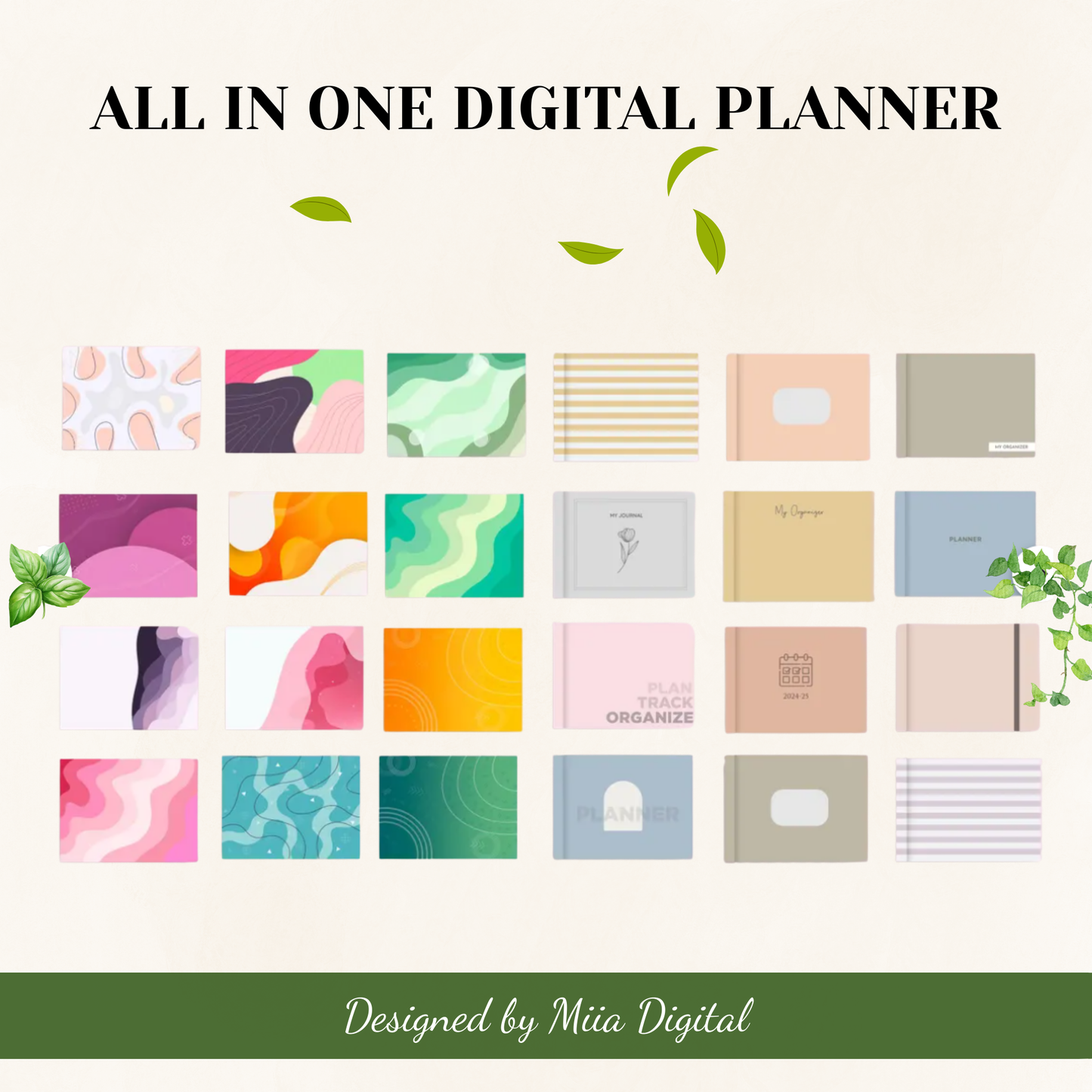 All-in-One Digital Planner, Digital Goodnote Template, Weekly, Daily Planner, Notability