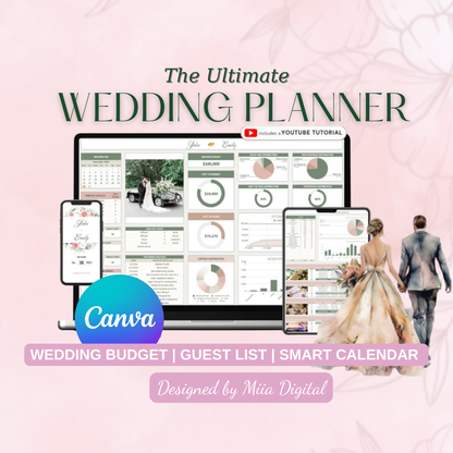 Wedding Planner Spreadsheet Wedding Budget Tracker Honeymoon Planner Checklist Guest List Tracker Wedding Travel Itinerary Seating Plan